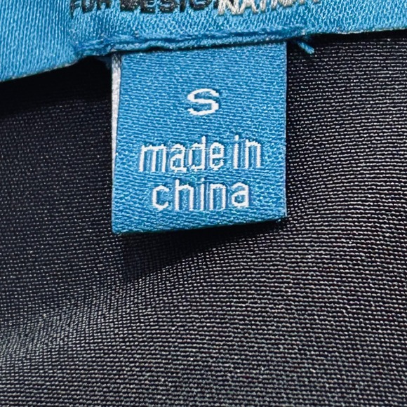 Derek Lam for DesigNation Womens Small Abstract Print Button Down Blouse Black - Picture 8 of 10